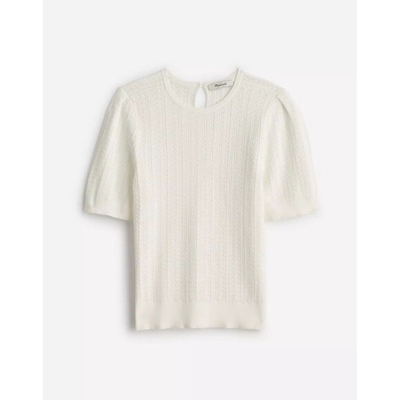 Madewell The Signature Open-Knit Crewneck Sweater Tee NWT Size XS - Picture 2 of 12